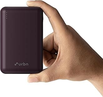 URBN 20000 mAh Premium Nano Power Bank | 22.5W Super Fast Charging | Pocket Size| Dual USB Type-C Input Power Delivery (PD) Output + 1 USB Output for Quick Charge | Two-Way Fast Charge (Purple)