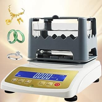 Digital Gold Purity Analyzer Meter ，K Value Tester & Density Meter for Gold Silver，Precious Metal Testing Machine ，Jewelry Tools，Electronic Purity Content Detector (WLD-600K)