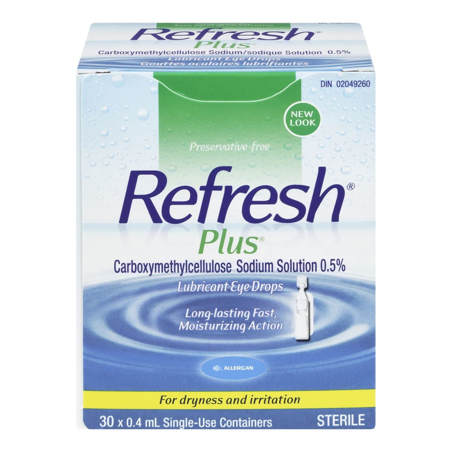 Refresh Plus Lubricant Eye Drops Single-Use Containers - 30 ct, Pack of 5