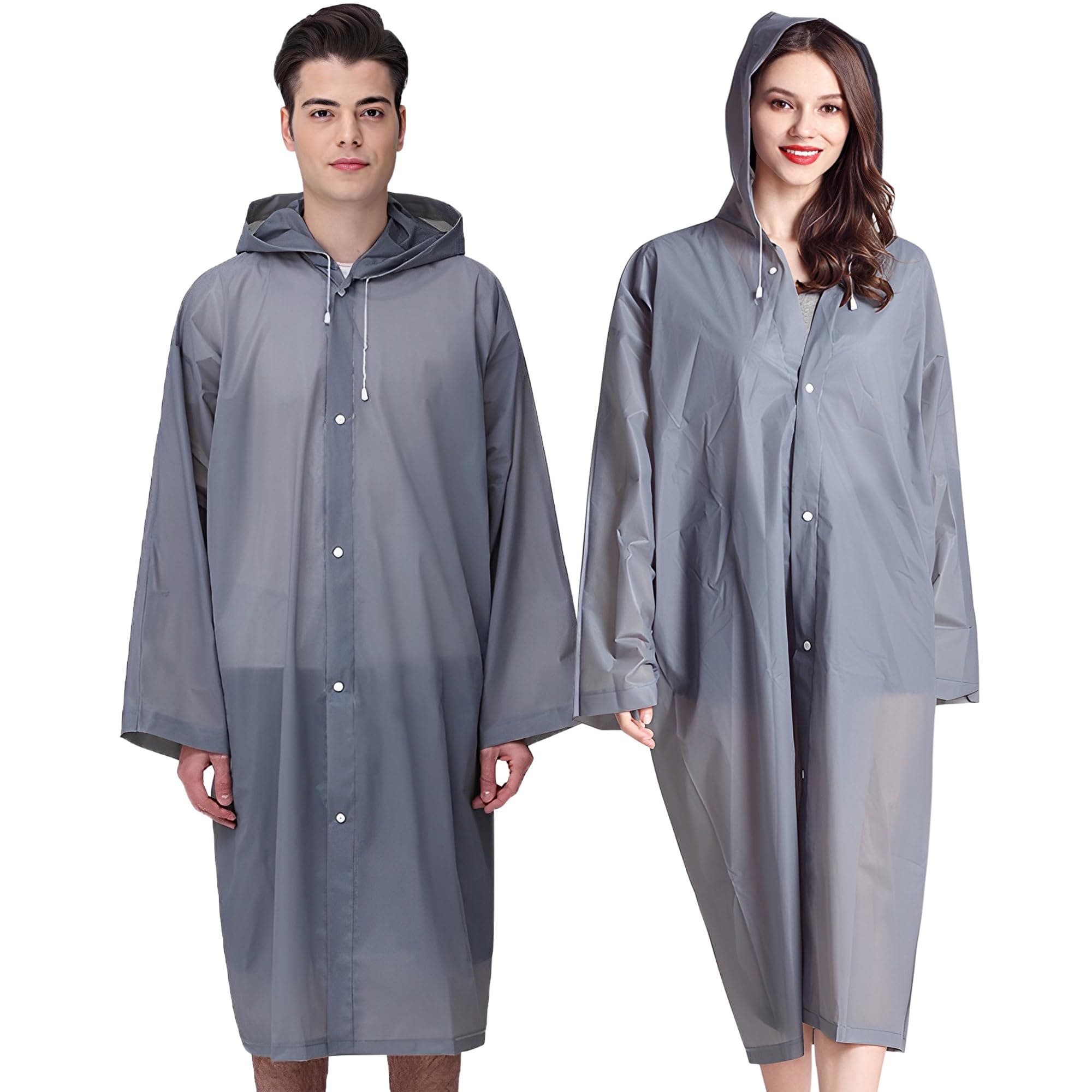 Gray Reusable Raincoats