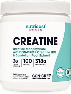 NutricostCreatine Monohydrate Powder for Women, Micronized, Unflavored, 100 Servings - Vegetarian, Non-GMO, Gluten Free