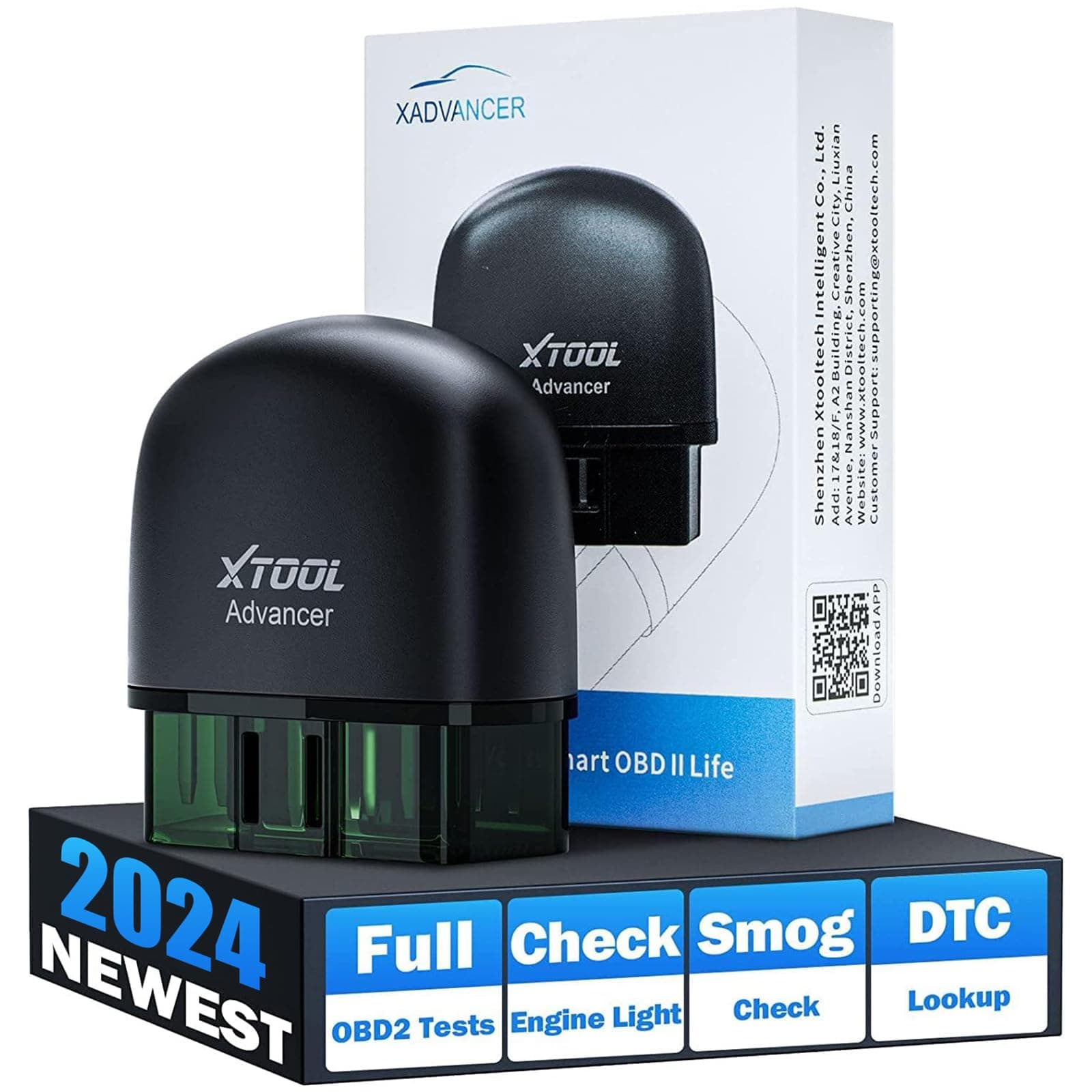 Advancer AD20 OBD2 Scanner Check Engine Light Diagnostic Scan Tool for iPhone/Android, OBDII Scanner for Car, Mode 6, Live Data, Freeze Frame, Performance/Voltage Test