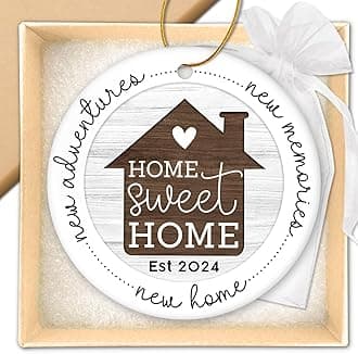 HEXMOZ New Home Ornament 2024 - House Warming Gifts New Home, Best Housewarming Gifts for New House Couples, New Home Gift Ideas - First Home Gifts for New Home Owners, Men, Women - New House Decor