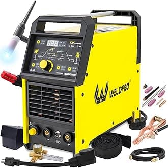 Getue Weldpro Digital TIG 200GD ACDC 200 Amp Tig/Stick Welder with Pulse CK 17 Worldwide Superflex Torch 3 Year Warranty Dual Voltage 220V/110V Welding Machine