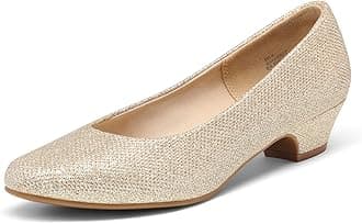 DREAM PAIRS Women's Mila Low Chunky Heel Pump Shoes