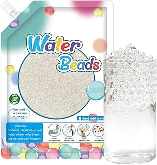 200,000 Clear Water Beads, Transparent Water Gel Beads for Vase Filler, Christmas Decoration, Wedding Centerpiece, Floating Candles, Planting, Floral Decoration