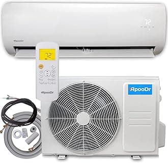 9000 BTU Mini Split Air Conditioner Ductless Inverter System 16.5 SEER with Heat Pump 220V,with Installation Kit