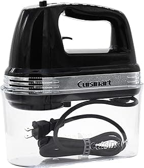 Cuisinart Power Advantage Plus 9-Speed Hand Mixer, 220W-Motor Hand Blender Electric Mixer with 9 Speed Settings, XL Dishwasher-Safe Beaters, 3 Low Mixing Speeds, Storage Case, Black