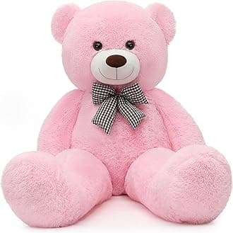 Giant Teddy Bear Stuffed Animals Plush Toy for Girlfriend Kids (Pink, 47 Inches)