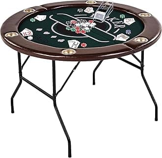 Barrington Poker Multiple Styles Folding Poker Table & Poker Table Top/Dining Table Collection, Durable Padded Rail Tables with Felt Playing Surface, Perfect for Texas Holdem Games