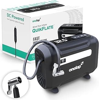 Quikflate Plus - Wired + Wireless (6600 mAH inbuilt Battery) Tire Inflator for Cars, Bikes, Cycle, Balls, Balloons