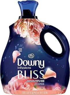 DownyInfusions Laundry Fabric Softener Liquid, Bliss, Sparkling Amber & Rose, 101 Fl Oz