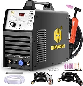 HZXVOGEN 200Amp AC/DC Aluminum TIG Welder with Pulse 4 in 1 Multiprocess Welding Machine Dual Voltage 110/220V IGBT Inverter HF TIG/TIG/Stick/Arc/Spot Welder Machine
