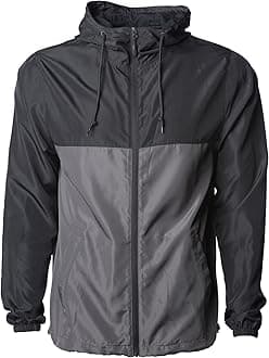 Global Blank Lightweight Winter Water-Resistant Windbreaker Zip-Up Hoodie Jacket for Men and Women