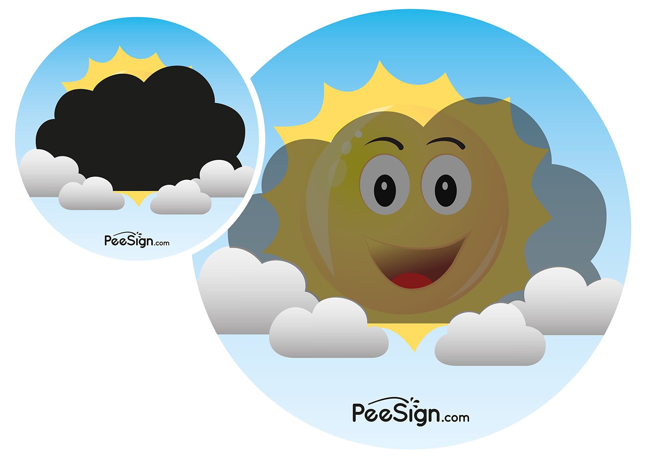 'Effect Sticker Urinal quot;Clouds Sun Game