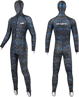 Men Women Full Body Scuba Rash Guard Swimwear Wetsuit,Long Sleeve UV Protection Swimsuit Surfing Swimming Diving Snorkeling Suits for Water Sports