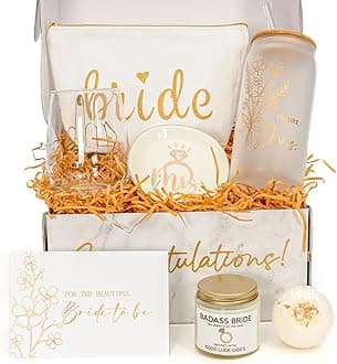 Bride To Be Gifts Box, Bridal Shower Bachelorette, Engagement Wedding Gift For Women, Her, Fiancee, Future Mrs, Newly Just Engaged Basket Ideas for Bachelor Party