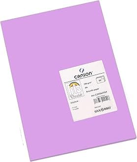 CansonIris Vivaldi A4 185 GSM Smooth Colour Paper - Lilac (Pack of 50 Sheets)