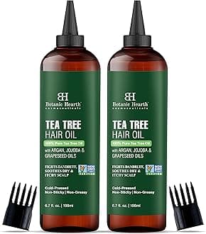 Tea Tree Oil for Hair | With Jojoba & Grapeseed Oils | Soothes Itchy Scalp & Fights Dandruff | Non GMO Verified | 6.7 fl oz, Pack of 2