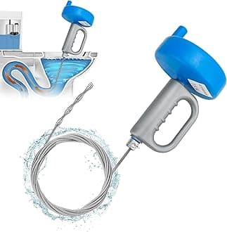 – 15 M Drain Snake Unblocker Heavy Duty, Long Drain Auger Plumbing Snake, Flexible Sink Snake Unblocker for Bathtub Drain Bathroom Sink Drain