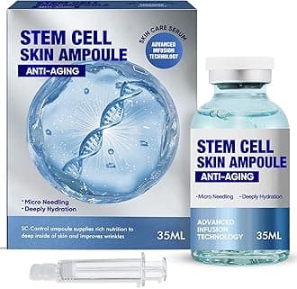 Stem Cell Serum for Face, Microneedling Serum, Anti Aging & Smooth Wrinkles, Stem Cell Ampoule to Use with and Without Micro Needling