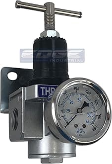 7 TO 570 PSI, 3/4" NPT, HIGH PRESSURE INDUSTRIAL REGULATOR FOR AIR & INERT GAS, ADJUSTABLE 7 THROUGH 570 PSI, HIGH FLOW RATE, T-HANDLE STYLE ADJUSTMENT WITH LIQUID FILLED PRESSURE GAUGE (3/4" NPT)