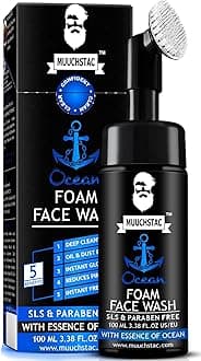 Ocean Foam Face Wash For Men, Use Daily For Deep Cleansing, Fighting Acne & Pimple, Skin Brightening & Instant Freshness – 100 ML