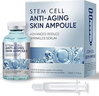 Stem Cell Serum for Face, Microneedling Serum, Stem Cell Solution Ampoule to Use with and without Micro Needling, Anti Aging & Smooth Wrinkles, 35 ML