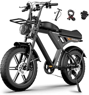 MOVCAN V30 Series Electric Bike for Adults,3000W/1500W/1000W Motor, 20" Fat Tire Ebike, 37.5MPH/32MPH/28MPH, 120/70Miles, 48V 40Ah/31.2/15.6Ah Dual Battery Motorcycle Ebike for Commuting/Off-roading
