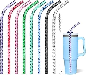 Reusable Straws for Stanley Cup Replacement,12 Inch Plastic Long Straw for 40 30 oz Tumbler,Colorful Hard Drinking Straws for Stanley,10mm Large Wide Water Bottle Straw for Stanley Cup Accessories