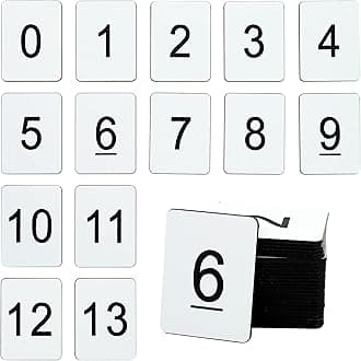 Plastic Numbered Tags Number Disc Number Token Rectangle (0-100, White)