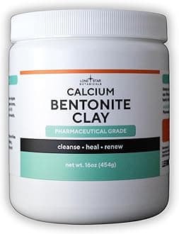 Calcium Bentonite Clay Healing Powder - Pure Pharmaceutical, Better Than Food Grade - Face, Body & Hair Mask, for Internal Use, Natural Mud Masks, Deep Pore Cleansing for Health & Beauty