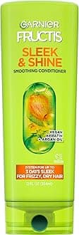 Fructis Sleek & Shine Conditioner, Frizzy, Dry, Unmanageable Hair, 21 fl. oz.(Packaging May Vary)