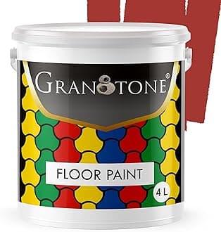 GRANOTONE Floor Paint 4 Litre Terracotta Colour Polyurethane and Acrylic Polymer Based Concrete Sealer Anti Slip Thick and Durable for Cement Floor and Tiles Made in India