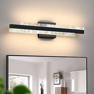 Modern Bathroom Vanity Light: Matte Black 24 inch 28W Dimmable LED Bath Bar Light Fixtures Over Mirror - Wall Sconce Picture Lights for Paintings Cabinets Bedroom 3000k