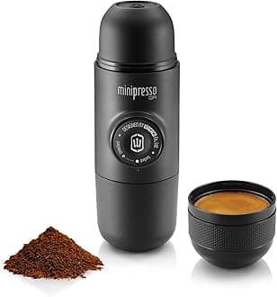 WACACO Minipresso GR, Portable Espresso Machine, Travel Coffee Maker, Manual Piston Action Operation