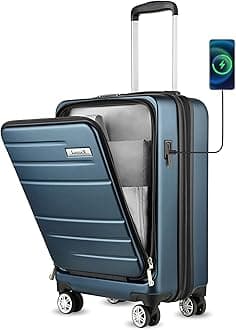 LUGGEX Trunk Luggage with Spinner Wheels - Expandable Polycarbonate Hard Shell Suitcases