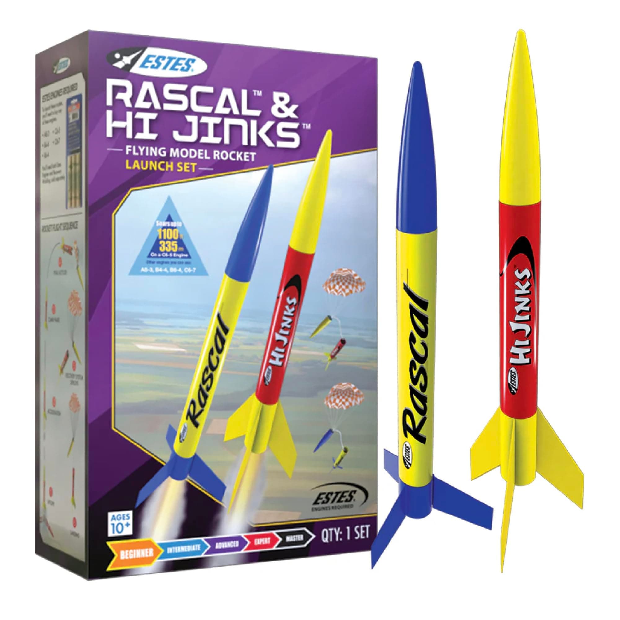 Sponsored Ad - 1499 Rascal and Hijinks Rocket Launch Set, Prebuilt Beginner Flying-Rocket-Model Set for Ages 10+, Includes Launch Pad System