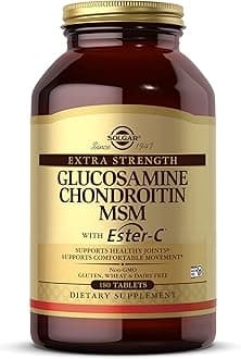 Extra Strength Glucosamine Chondroitin MSM w/Ester-C, 180 Tablets - Promotes Healthy Joints, Supports Comfortable Movement & Collagen Formation - Non-GMO, Gluten No, Dairy No - 60 Servings