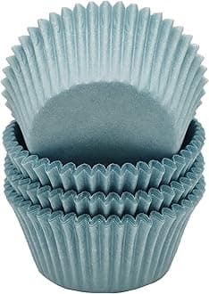 Premium Blue Greaseproof Cupcake Liners Muffin Paper Baking Cups Standard Sized, 100-Count