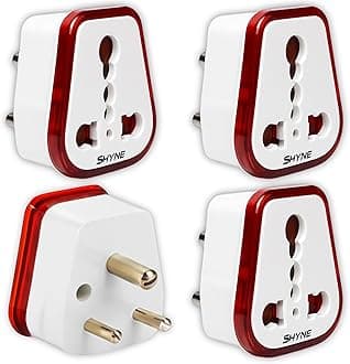 KAVANA Shyne 6 amp to 16 amp Converter/Conversion Plug (5-16A) Converts 6A Socket to 16 A Socket for Geysers, A/C,Refrigrator,Microwave,etc for Indian and International Plugs Pack of 3