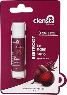 Beetroot Tinted Lip Balm | SPF 30 with Hyaluronic Acid | 24 Hour Hydration | Nourishing Lip Tint | Moisturizing Lip Balm for Dry & Cracked Lips | 0.16 Oz/4.5g