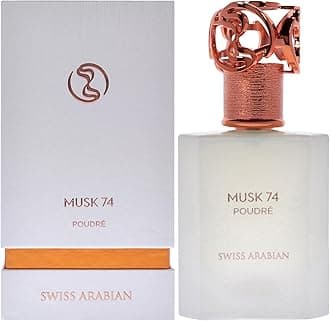 Swiss Arabian Musk 74 Poudre - Luxury Products From Dubai - Long Lasting and Addictive EDP Spray Fragrance - A Seductive Signature Aroma - 1.7 oz