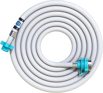 Eightiz 4 Meter Flexible PVC Washing Machine Inlet Hose water pipe, Universal Water Inlet with Tap adaptor Connector for Top & Front Load Fully Automatic