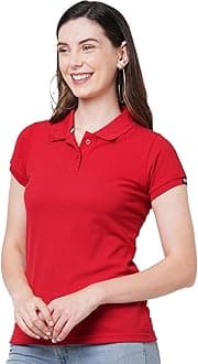 Wear Your Opinion Womens Polo Collar Neck T-Shirt Top (Design: Solid)