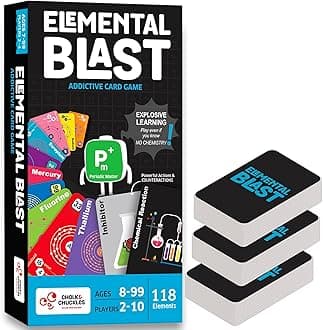 Elemental Blast-Chemistry Card Game for Kids Ages 10 to 15, Learning & Stem Toy, Educational Gifts for Boys, Girls 8, 9, 10, 11, 12 Years Old, Fun for Teens, Families and Adults