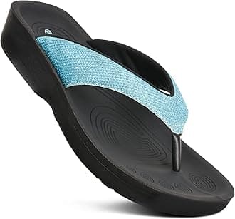 Comfy Arch Support flip flops for women Split Toe Stylish Cushioned Strap with non-slip footbed Walking Dressy Sandals Indoor and Outdoor