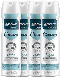 ABOVE Light - 48 Hours Cream Antiperspirant Deodorant Set for Women - Notes of Passion Fruit - Dry Spray Protects Against Sweat and Body Odor - Offers Instant Freshness - Alcohol Free - 4 pc