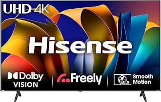 Hisense 50 Inch 4K Smart TV 50E6NTUK - Dolby Vision, Game Mode PLUS with 60Hz VRR ALLM, Smooth Motion, AI Sports Mode, Vidaa OS with Freely, Youtube, Netflix and Disney+ & Now TV (2024 Model)