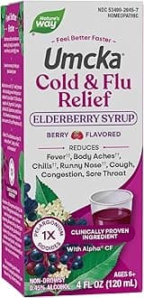 Umcka Elderberry Intensive Cold And Flu Soothing Syrup 4 Oz.